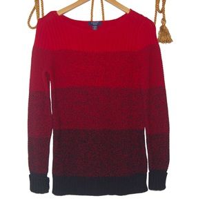 ♥️ - Chaps Ombré Red to black Sweater